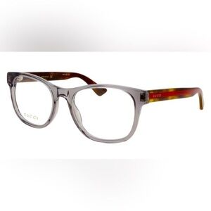 Men Gucci transparent grey eyeglasses